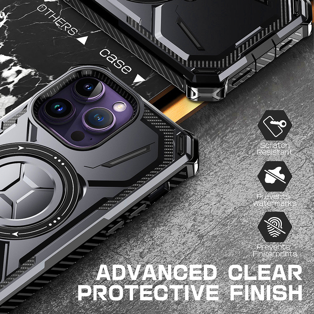 Pro iPhone 14 Pro Max PC TPU pouzdro na telefon stojánek Magnetický kryt telefonu kompatibilní s MagSafe Pro iPhone 14 Pro Max PC TPU pouzdro na telefon stojánek Magnetický kryt telefonu kompatibilní s MagSafe